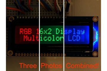 lcd-s ADAFRUIT RGB backlight negative LCD 16x2 + extras - RGB on black, Adafruit 399