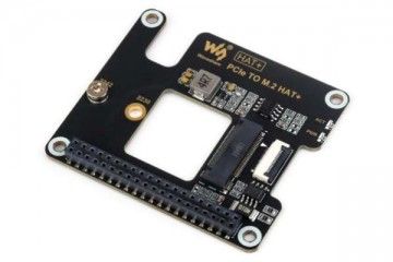 HATs WAVESHARE PCIe To M.2 Adapter for Raspberry Pi 5, Supports NVMe Protocol M.2 Solid State Drive, High-speed Reading/Writing, HAT + Standard, Waveshare 26583