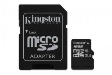 sd kartice KINGSTON 16GB MICRO SD-ADAPTER, SDHC KINGSTON CANVAS SELECT, 80MB-10MBs, UHS-I Speed Class 1 (U1), 139223